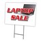 Signmission Laptop Sale Yard Sign & Stake outdoor plastic coroplast window, C-1824-DS-Laptop Sale C-1824-DS-Laptop Sale - alternate 1